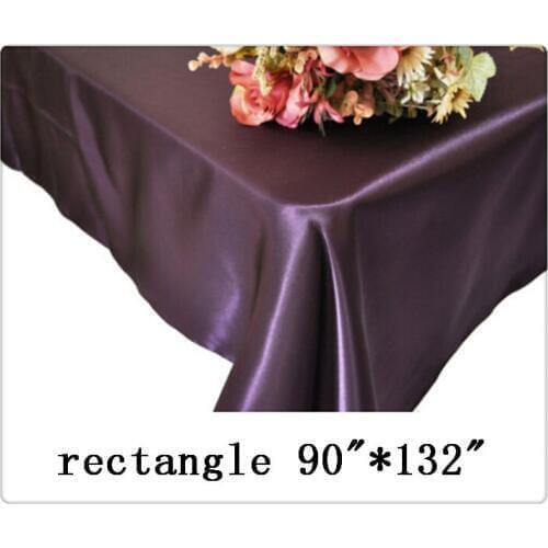 Free shipping rectangle tablecloth size 90"*132" color eggplant for wedding decoration /rectangle table cloths for weddings