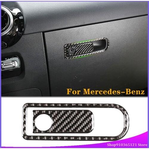 For Mercedes-Benz B-Class GLB 2020 Glove Box Switch Stickers Real Carbon Fiber (Soft) Car Interior Modification Accessories