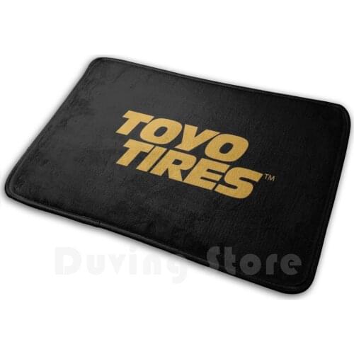 Toyo Tires Fan Art Gold Logo Soft Non-Slip Mat Rug Carpet Cushion Fan Logo Tire Tires Racing Motor Mechanic Car