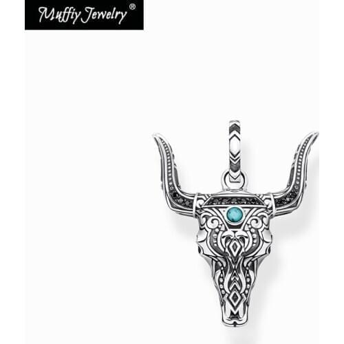 Pendant Bull Head Fit Necklace 925 Sterling Silver 2020 New Fashion Wild West Jewelry Accessories Ethnic Gift For Men & Woman
