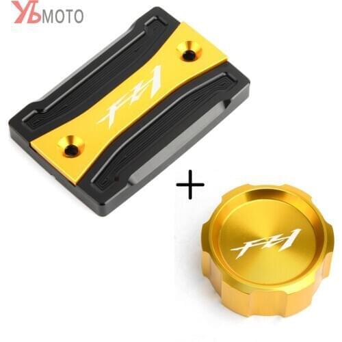 Laser Logo Motorcycles CNC Aluminum Front & Rear Brake Clutch Oil Fluid Reservoir Cover Cap For YAMAHA FZ1 FAZER FZ 1 2006-2015