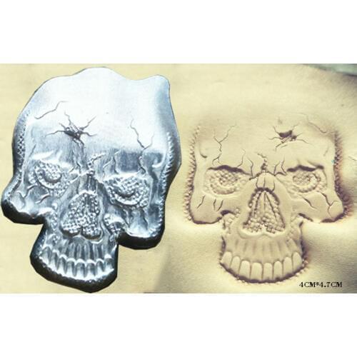 Locomotive style - 3D skull mold Hand-work design leather tools carving punches stamp craft leather with leather carving tools