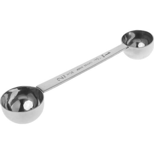 Stainless Steel Measuring Spoon Coffee Scoop Double Ended Tablespoon 15ml & 30ml
