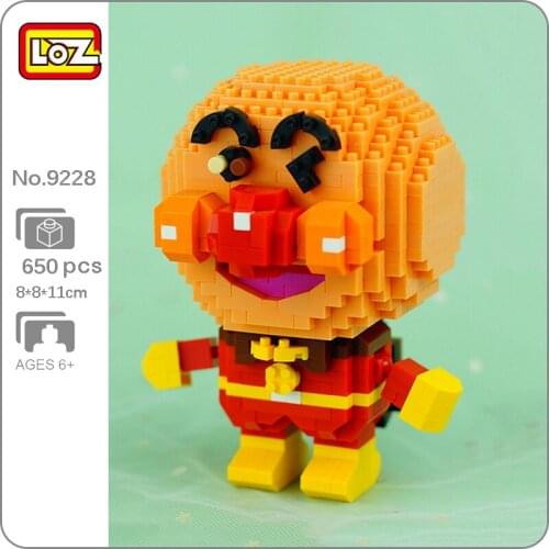 LOZ 9228 Anime Cartoon Super Hero Smile Doll 3D Model 650pcs DIY Mini Diamond Blocks Bricks Building Toy for Children no Box