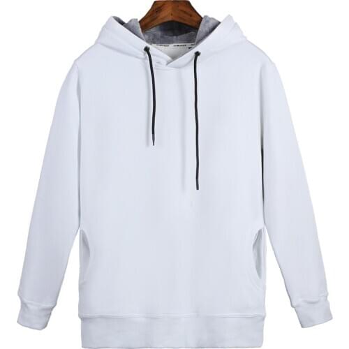 Mens Sweatshirt Hoody Plain Cotton Velvet Coats Fashion Tops Clothing Size S-3XL