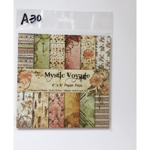 Mystic Voyage 6Inch Origami Art Background Paper Single-side Patterned Paper Card Making DIY Scrapbooking Paper Craft Decor