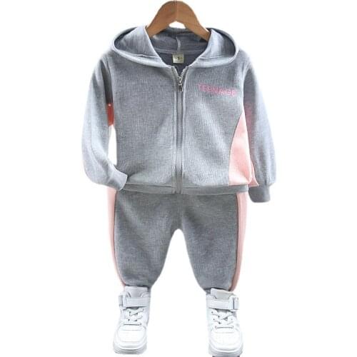 Fashion Baby Clothes Autumn Children Girls Clothing Boy Sport Hooded Jacket Pants 2Pcs/Set Toddler Casual Costume Kids Tracksuit