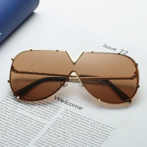 New Style Fashion Rimless Sunglasses Irregular Cut-edge Sunglasses Women Anti-ultraviolet Sunglasses Outdoor Goggles