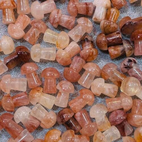 Wholesale Natural Red Gum Flower Blossom Agate Mushroom Shaped Crystal Gemstone Healing
