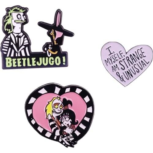 Sand Worm Lydia Deetz Gothic Lapel Pin Fantasy Horror Movie Jewelry