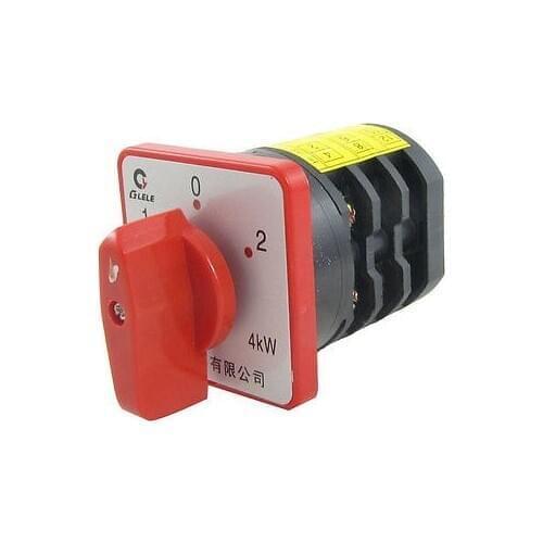AC 380V 20A 4KW 12 Screw Terminals Rotary Cam Changeover Switch