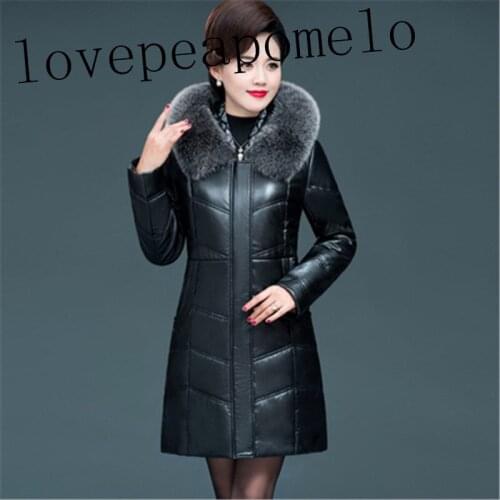 Plus Size7XL2020 Winter Down Jacket Womens Long Sleeve Black Hooded Big Fur Collar Long Female Slim Down Cotton Down Coats 998