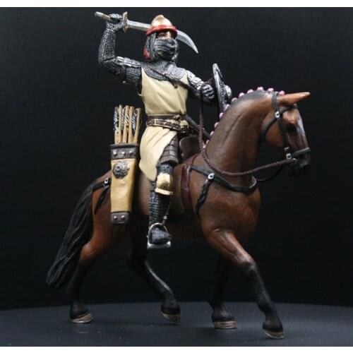 PVC figure Doll model toy 1: 18 3.75-inch Crusader cavalry 18 ancient arabian soldiers