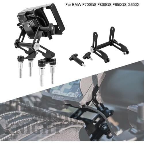 For BMW F700GS F800GS F650GS G650X F800R Motorcycle Adjustable Extend Stand Holder Phone Mobile GPS Plate Bracket Phone Holder