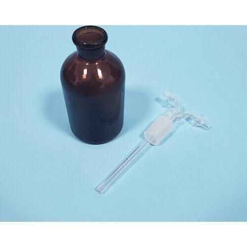 SHUNIU Brown Drechsel gas washing bottle ,Capacity 250ml,Lab Glass Gas Washing Bottle,Shisha hookah