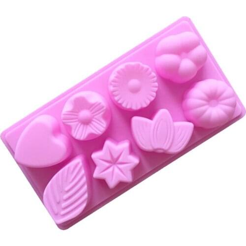 Leaf Flower Heart Shape Silicone 3D Mold Chocolate Cake Baking Tool Mould Cake Pastry Bakeware Decorating Handmade Soap Mold