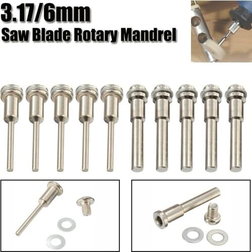 5Pcs 3.17/6mm High Speed Steel Saw Blade Connecting Rod Plus Hour Hand Rod for Electric Grinder Electric Drill Engraving Machine