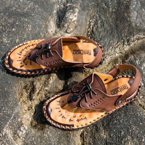 Teenslippers Leather Flip Flops For Men Shoes Breathable Sneakers Sandles 2020 Blade Safety Sandals Designer