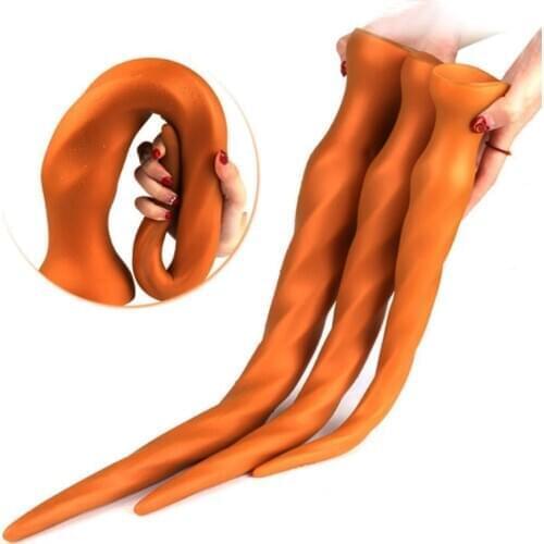 Soft Super Long Anal Artificial Penis Massage Prostate Anus Vagina Dilator XXL Butt Plug Erotic Adult Sex Toys For Women Men 18