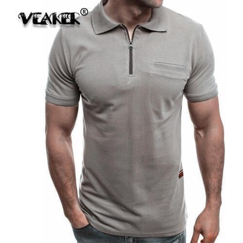 VEAKER Short Sleeve Polos For Men