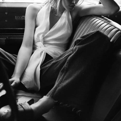 XIKOM 2021 Summer Women Elegant Vintage White Cotton Linen Tank Top Female V Neck Casual Ladies Fashion Slim Halter Chic Top