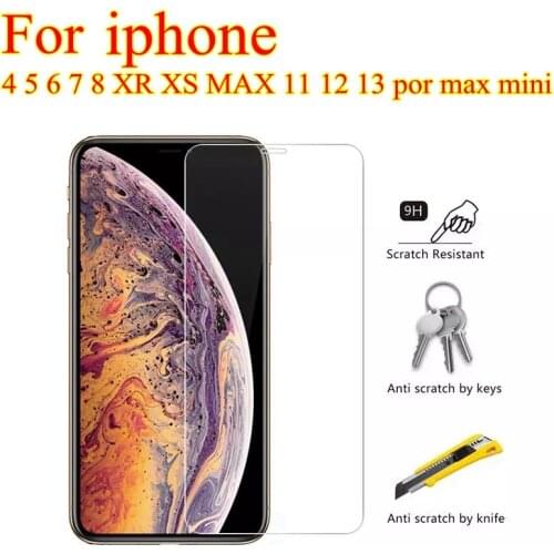 Tempered glass for iphone 12 mini 11 pro X XR XS MAX 6 6S 7 8 PLUS Screen Protector Protective glass for iphone SE 2020 5 5S 5C