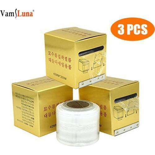 3pcs/lot Disposable Eyebrow And Lip Tattoo Plastic Wrap Preservative Film Makeup Microblading Supplies Wrap Cover Tape Roll