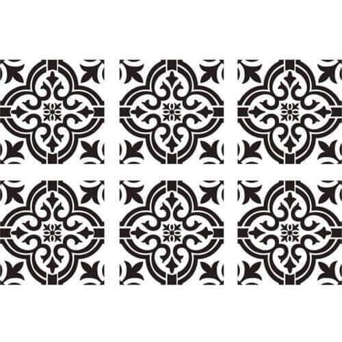 Big deal 6 Pcs DIY Painting 30X30cm Vintage Flower Pattern Stencils Template for Tile Wall Floor Furniture Painting Decorative