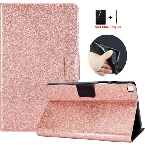 Case for Samsung Galaxy Tab A7 Lite Tablet SM T220 T225 Cute Bling Glitter Back Cover for Galaxy A7 Lite Case 8.7 inch + Stylus