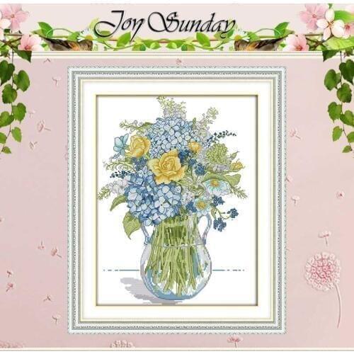 Flower and vase counted Cross Stitch 11CT 14CT Cross Stitch Set Wholesale DIY Chinese Cross-stitch Kit Embroidery Needlework