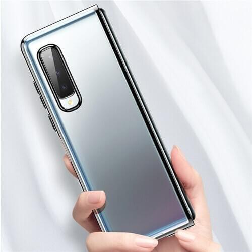 For Samsung Galaxy Fold Electroplating Phone Case Transparent Shell Shockproof Protective Cover Spare For Samsung Galaxy Fold