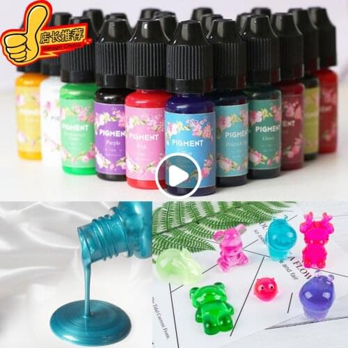 24 Colors Diffusion Pigment Resin UV Epoxy Nail Paint Resin Pigment ink Kit Liquid Colorant Dye Ink For DIY Resin Jewelry Making
