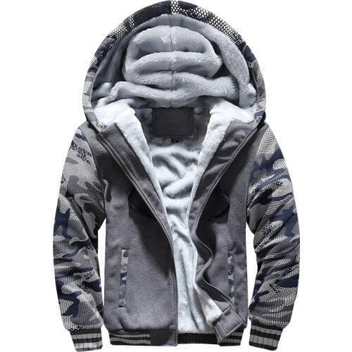 Hot Sale Winter Thick Camouflage Sweatshirt Men Sportswear Plus Size 5XL Casual Slim Fit Warm Tops Men Hoodies Moletom Masculino