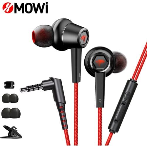 XMOWI VX2 Gaming Earbuds in-Ear Gaming Headset Headphones with Microphone Wired Earbuds with Noise Cancelling 3.5mm Earphone