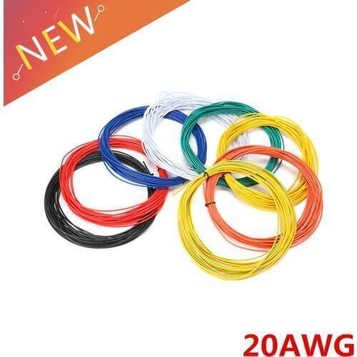 10 Meters PVC Wire 20AWG 1.8mm Electronic Cable Insulated LED Cable For DIY Connect 8 Color