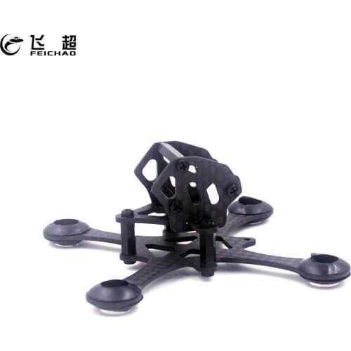 FEICHAO Mini Carbon Fiber 85mm Wheelbase 4-axle Frame for FPV Racing Drone 7MM/8MM Brushed Motor Hollow Cup F3 Flight Control