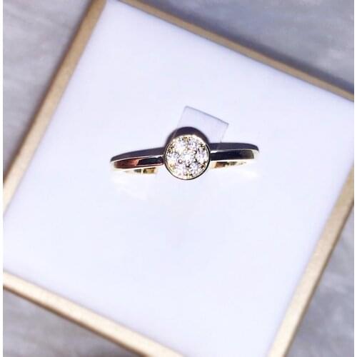 Classic Golden Crystal Ring Fashion Simple Ladies For Friends Exquisite Gift