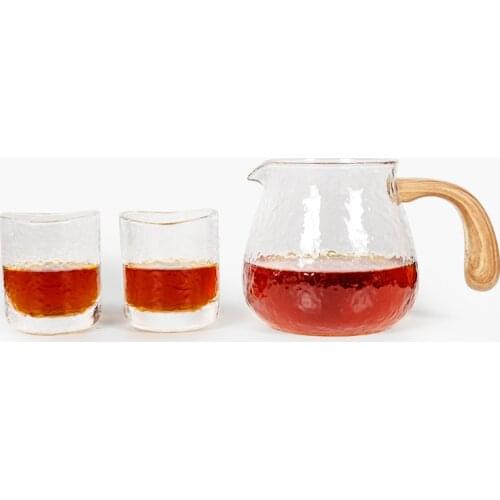 Timemore Coffee Drip Pot Glass Cup Heat-resistant Glass Coffee Pot Suit Coffeemaker 400ML / 70ML Japanese Hammer Eye Coffee Cup