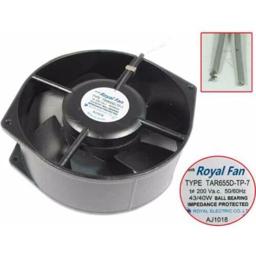 Royal Fan TAR655D-TP-7 AC 200V 43/40W 172x150x55mm Server Cooling Fan