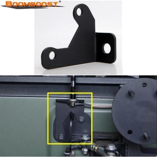 Boomboost Black Steel Tailgate Rear Antenna Mount Bracket Base fit for Jeep Wrangler JK 2 4 Door 2007-2015