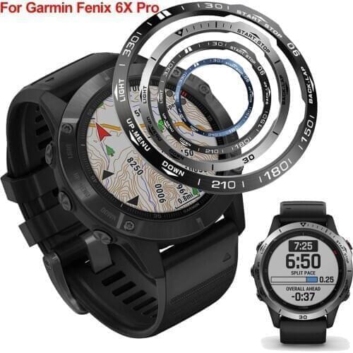 Metal Outer Edge Cover Bezel Ring Dial Scale Speed Tachymeter Case For Garmin fenix 6X/6X Pro/6X Sapphire protective Accessories