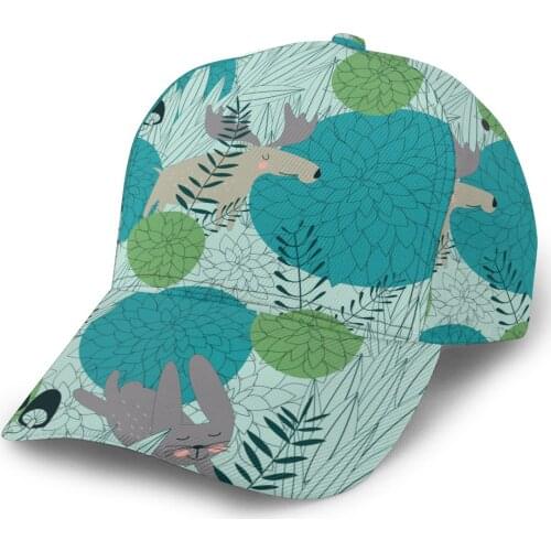 2021 New Baseball Cap Fishing Caps Men Outdoor Hunting Hat Hiking Hat Cute Antelope And Cat In Forest