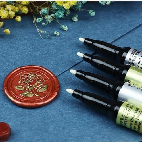 Fire Paint Seal Special Pens Graffiti Wax Stamp Markers Pen Vintage Waxing Coloring Pens for sealing stamp Drop Shipping
