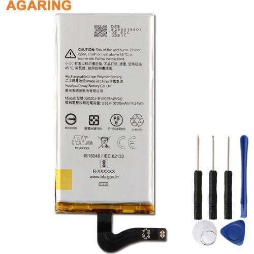 Agaring Original Replacement Battery G020J-B For Google Pixel 4 XL Pixel4 XL Authentic Rechargeable Battery 3700mAh
