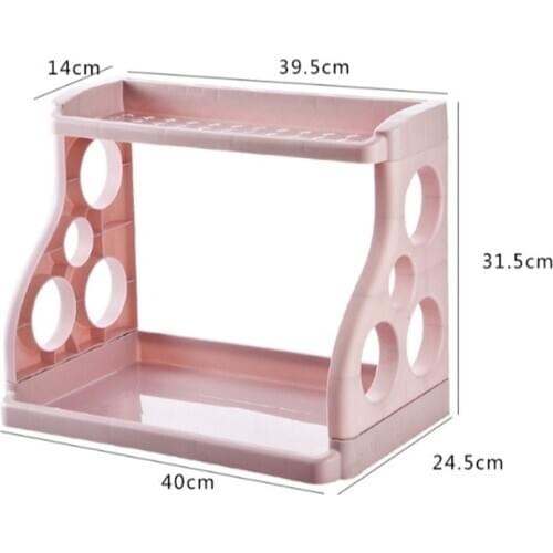 Kitchens Nordic Style Racks Holders Double Shelf Condiment Supplies Storage Rack Bathroom Storage Seasoning Tool Sort Out Holder