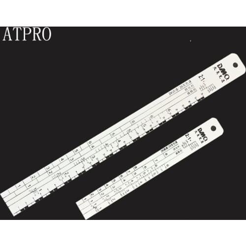 ATPRO Solvent-Resistant Never Rusting Aluminum Paint Mixing Ruler With Scale Bar Automotive Paint Use Spray Painting Tools