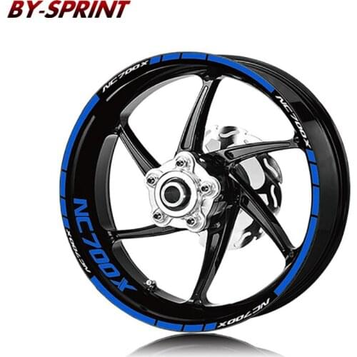 For Honda NC700X NC 700X nc700x Motorcycle Wheel Reflective Waterproof Stripes Decoration Stickers Rims LOGO Decal Stickers kit