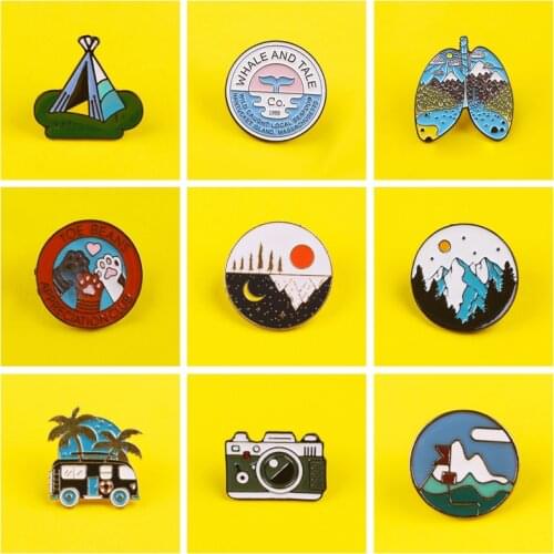 Outdoor Pin On Clothes Accessories Whale Metal Badges For Clothes Brooch Enamel Pin Lapel Pin Badge Gifts Jewelry Jeans Jacket