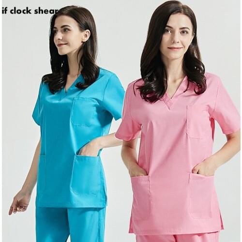 Unisex Breathable Pet grooming working clothes nursing uniform scrubs veterinary dental clinic scrub sets Anesthetist work suits