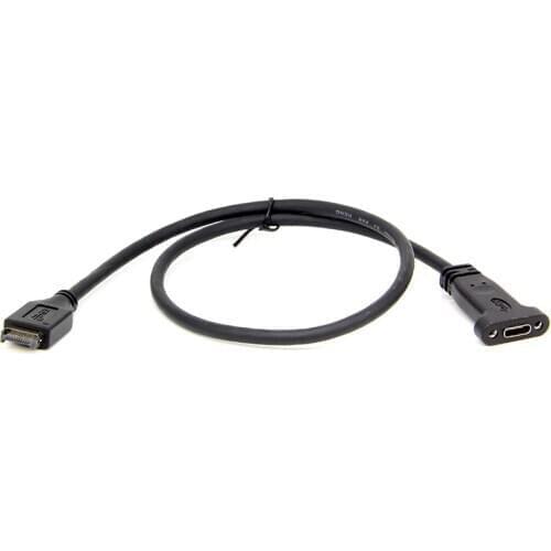 XT-XINTE Motherboard Expansion Cable USB 3.1 Front Panel Header Type E Male to Usb-C Type C Female Computer Connector 50cm